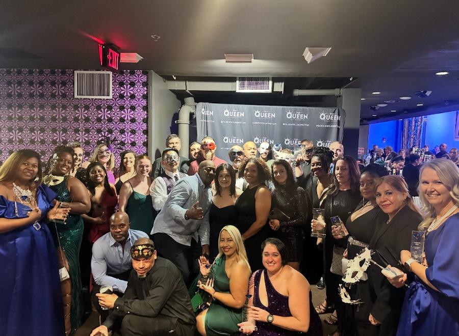 a group of people at an event