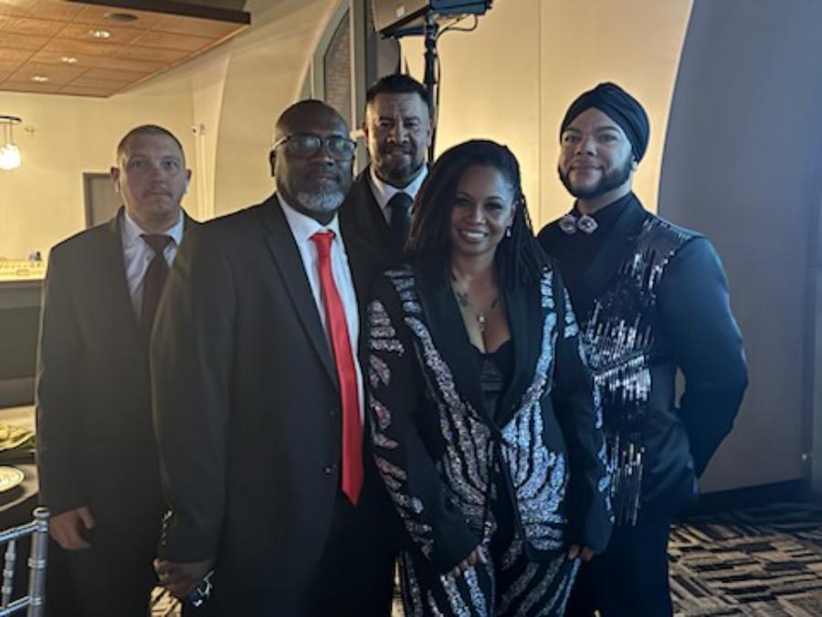 a group of people at an event