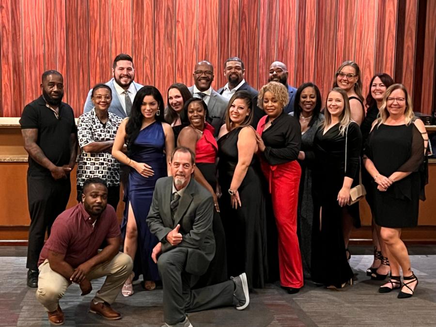 a group of people at an event