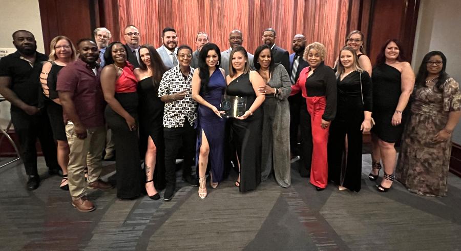 a group of people at an event
