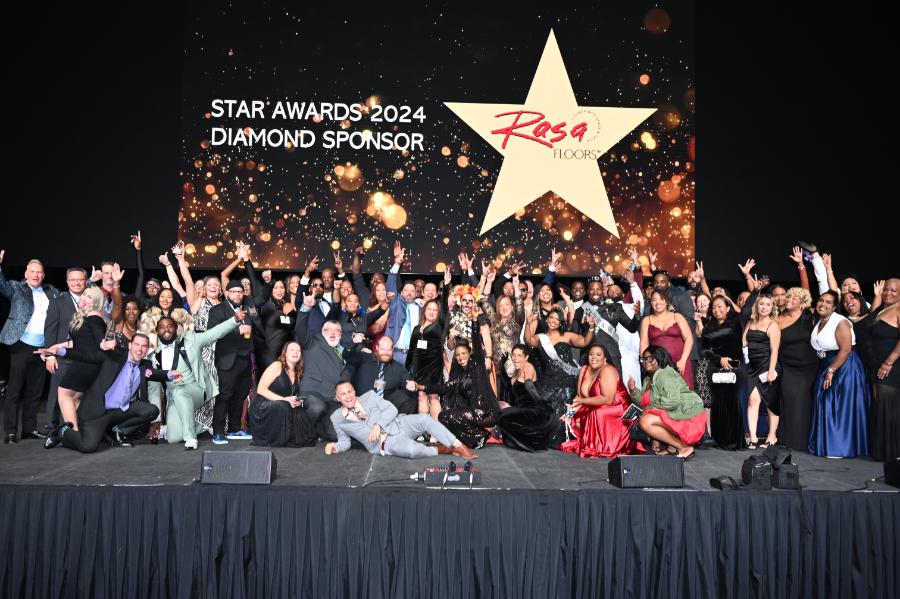 a group of people at an event