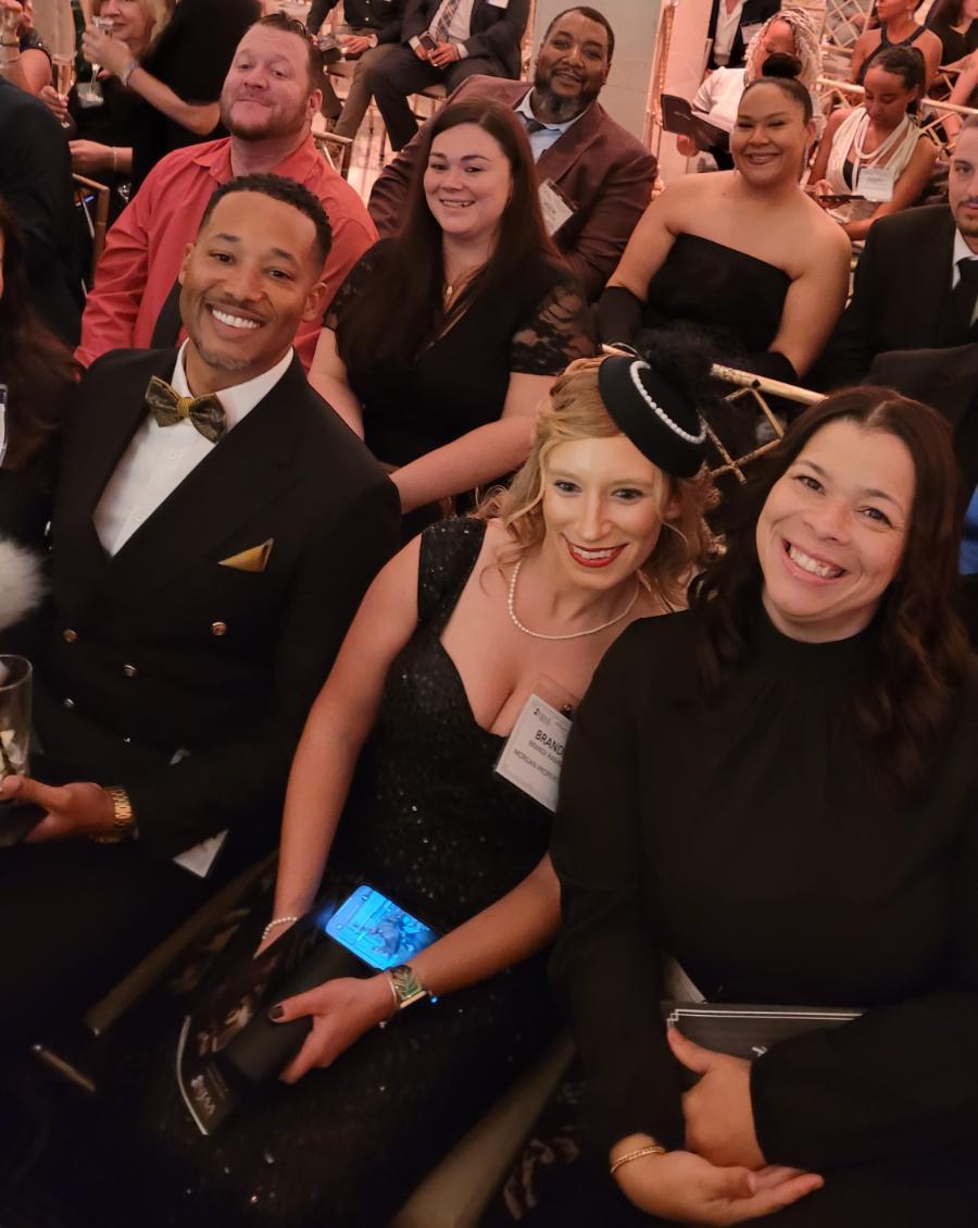 a group of people at an event