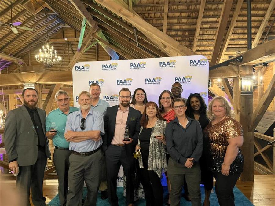 a group of people at an event