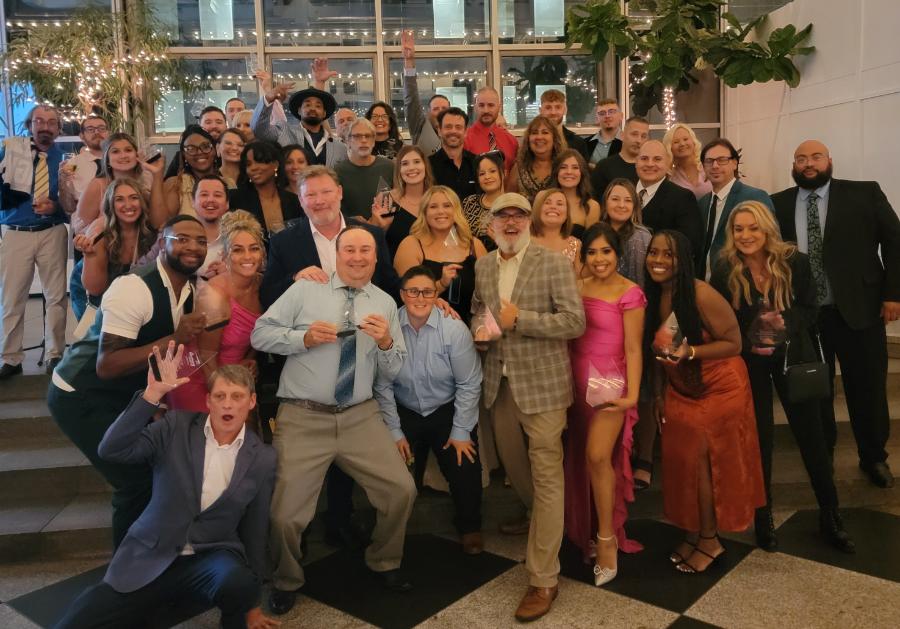 a group of people at an event