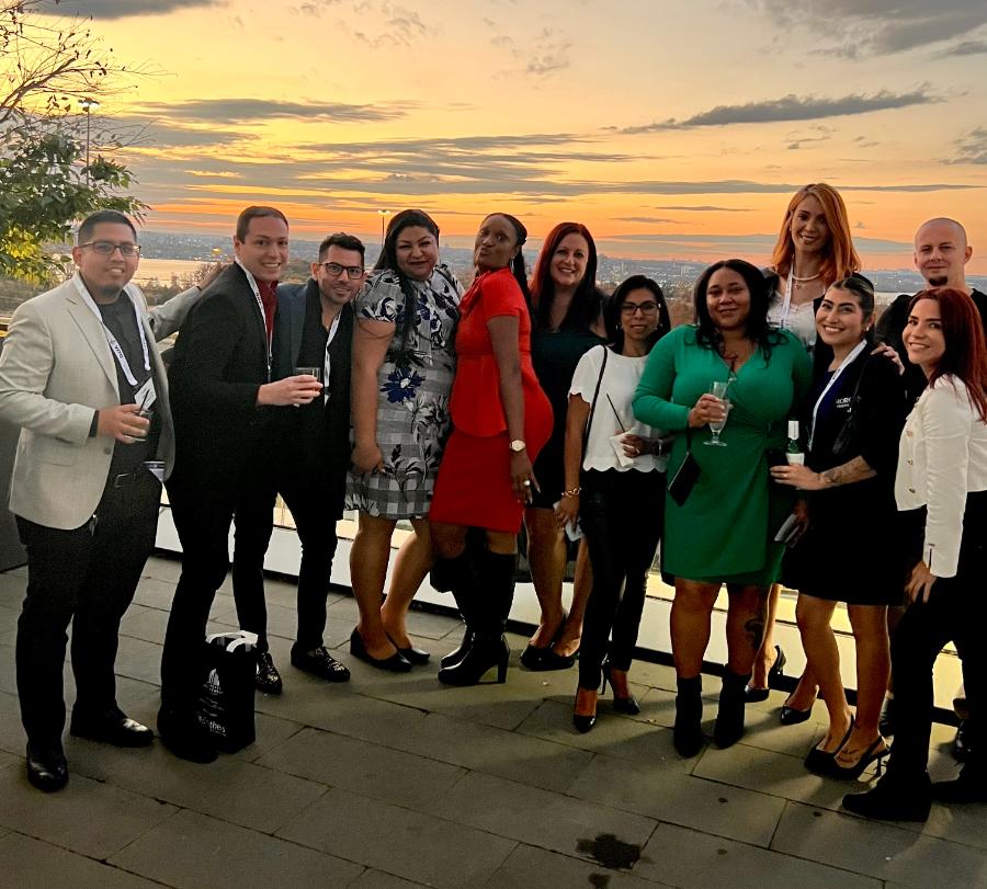 a group of people at an event